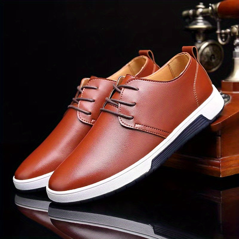 Mens Derby Shoes - Comfortable & Durable Dress Sneakers for Business & Casual - Lightweight, Breathable, Slip-Resistant - Ideal for Office, Walking, and Stylish Everyday Wear - Mens Footwear for Fashion-conscious Gentlemen