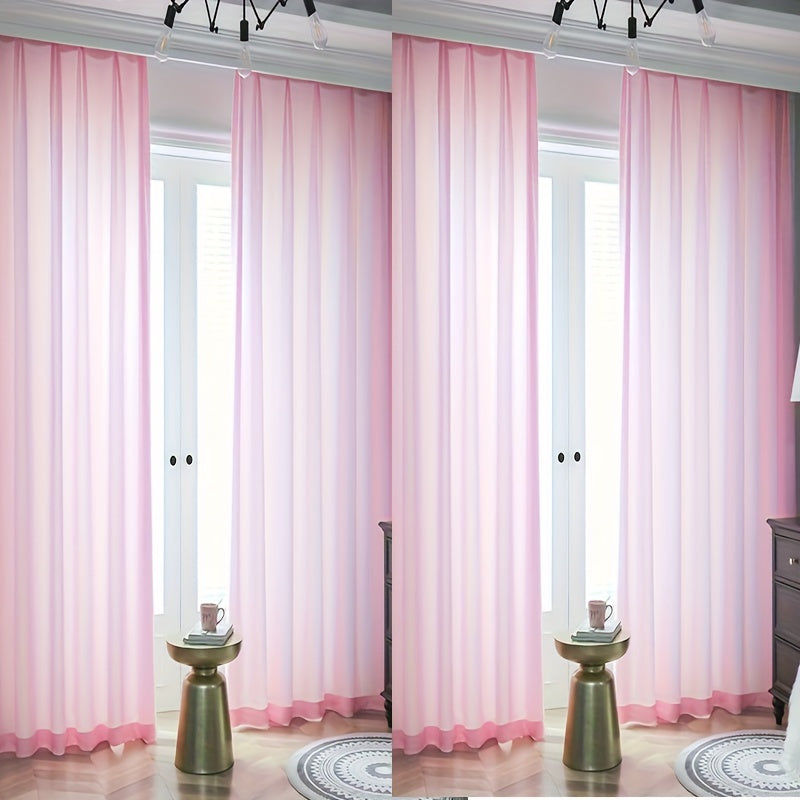 4 Pieces Thin Mesh Translucent Curtains, Living Room Bedroom Curtain, Translucent Drape Tulle Gauze Tulle Curtain Bedroom Living Room Dining Room Curtain