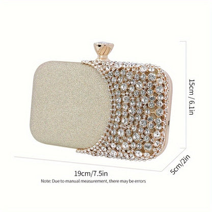 Women Clutch Bag Rhinestone Bling Sequin Evening Bag Vintage Crystal Beaded Wedding Cocktail Party Purse Sparkling purse