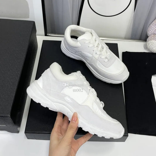 Shoes Running Designer Channel Sneakers Women Luxury Lace-up Sports Classic Sneaker Woman Ccity