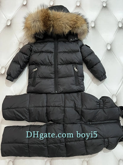 Down coat childrens jacket baby boys clothing Winter outwear keep warm puffer jackets kids fur collar hooded outerwear coats for boy girls clothes Christmas gift