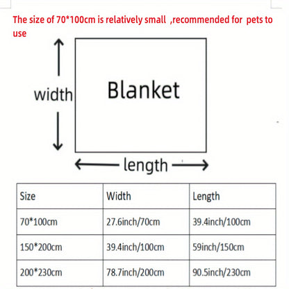 1pc Print Personality Flannel Blanket, Soft Warm Throw Blanket Nap Blanket For Couch Sofa Office Bed Camping Travel, Multi-purpose Gift Blanket For All Season