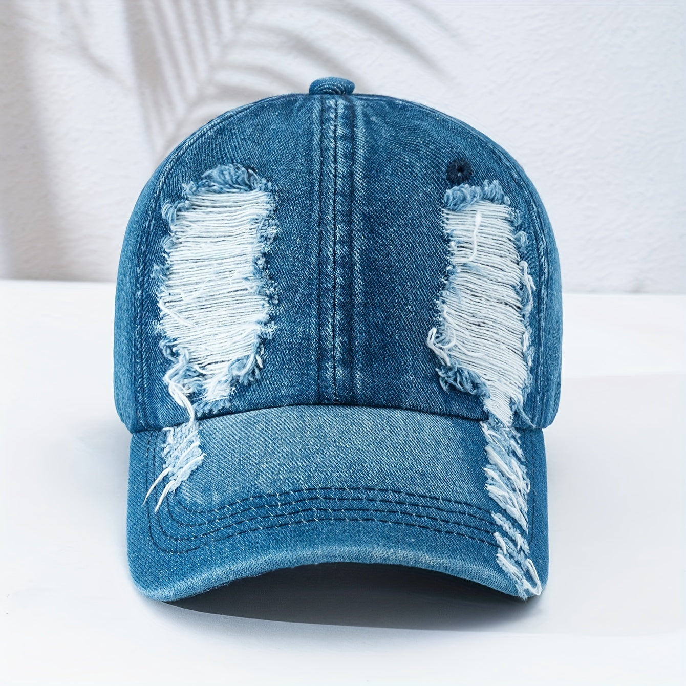 1pc Fashionable Unisex Denim Baseball Cap-Adjustable Sunshade-Vintage Wash-Style Boost For Sports, Casual Outfits & Everyday Use