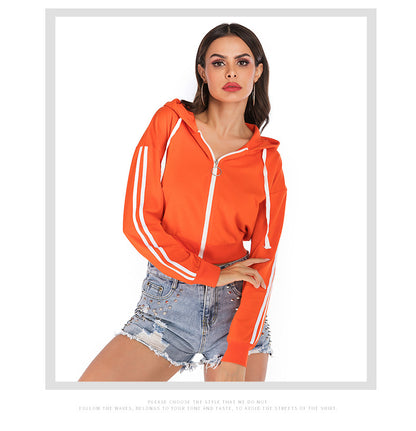 LOVECCR New 2025 morning tops, long-sleeved hooded sweaters, short zipper jackets, fashion casual cardigans