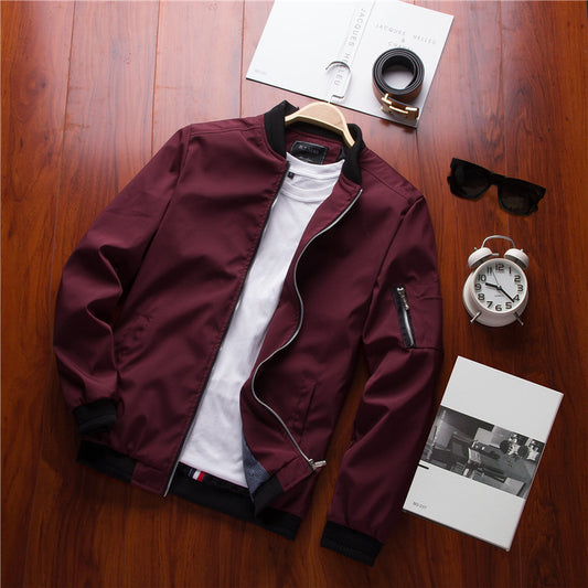 Cross-Border Men's Jacket  Wish Men's Jacket Autumn Jacket Youth Fashion Jacket Baseball Uniform Thin