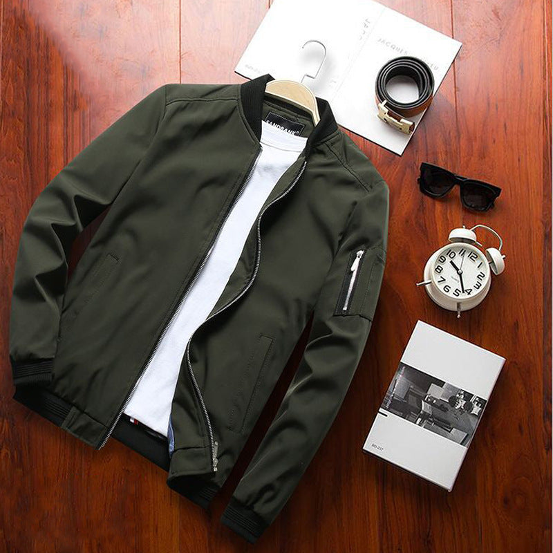 Cross-Border Men's Jacket  Wish Men's Jacket Autumn Jacket Youth Fashion Jacket Baseball Uniform Thin