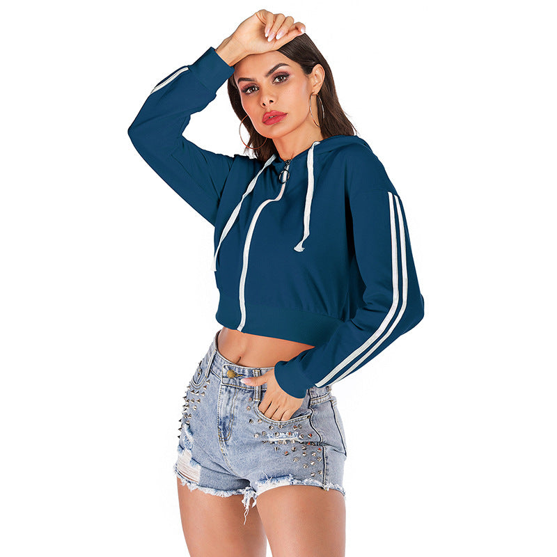 LOVECCR New 2025 morning tops, long-sleeved hooded sweaters, short zipper jackets, fashion casual cardigans