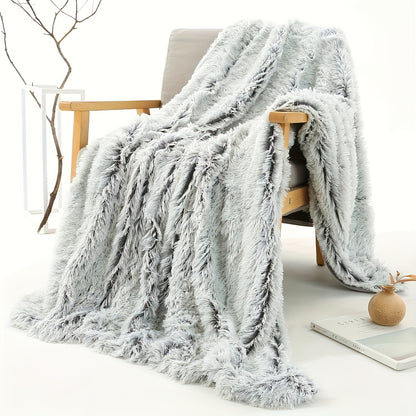 NLDD Plush Double-Layer Fleece Throw Blanket for Office, Sofa, Bed, and Nap - All Season Contemporary Soft Comfort Blanket with No Embellishment, Machine Washable, Polyester