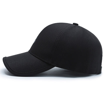 1pc Unisex Fashion Bone Baseball Cap - Soft Cotton, Warm, Sun Protection, Winter Sport Hat for Men and Women - Kpop Inspired, Black Color