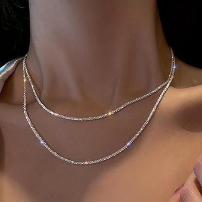 Radiant Bridal Necklace - Dazzling Luxury Sparkle for Weddings & Engagements - Personalizable DIY Design, Adjustable 18-30