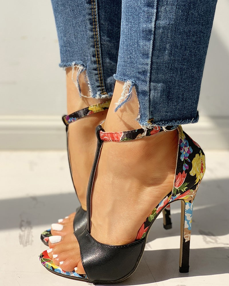 loveccr  Foreign Trade  Summer New HOTan and NEWn Peep Toe Women's Sandals Buckle Increased Super High Heel Women's Shoes in Stock