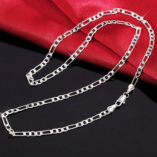 1pc Premium 925 Sterling Silver Link Chain Necklace - Stylish & Durable for Men & Women - Hypoallergenic Fine Jewelry, Perfect for Layering and Ideal Gift Option