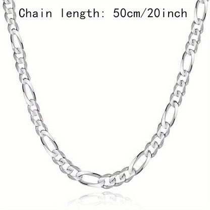 1pc Premium 925 Sterling Silver Link Chain Necklace - Stylish & Durable for Men & Women - Hypoallergenic Fine Jewelry, Perfect for Layering and Ideal Gift Option