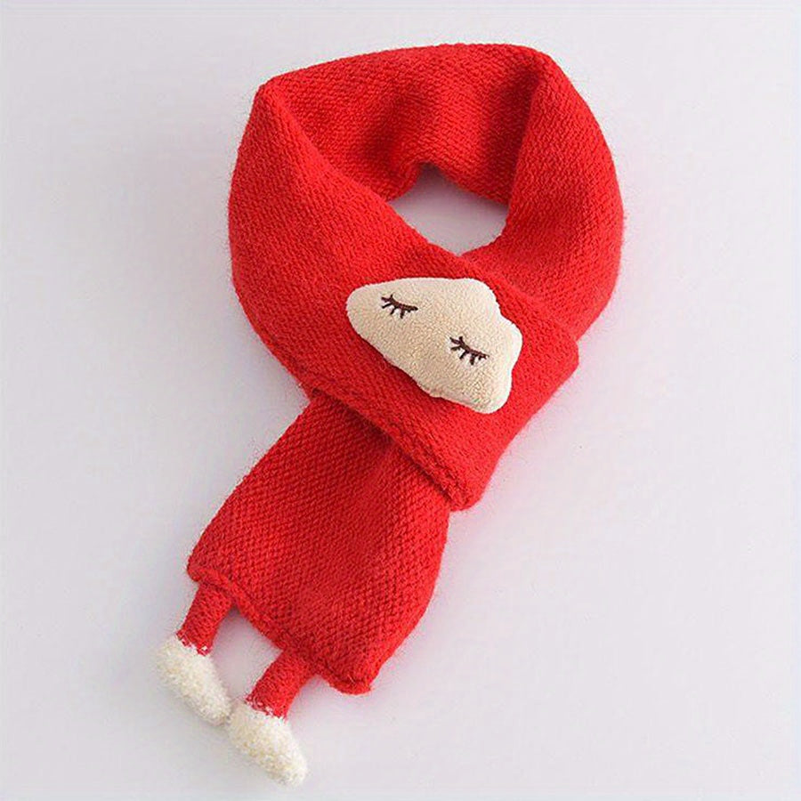 1pc Adorable Knitted Scarf for Baby Girls and Boys - Soft, Warm, Versatile Winter Necktie - Perfect for Casual Wear, Photo Shoots, and Outdoor Activities