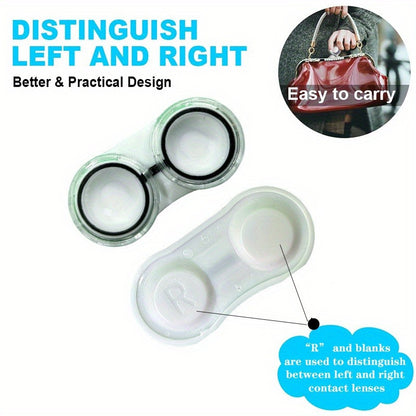 4pcs Contact Lens Care Kit: Portable Case, Easy-Use Applicator & Tweezers - Essential for On-the-Go Eye Care