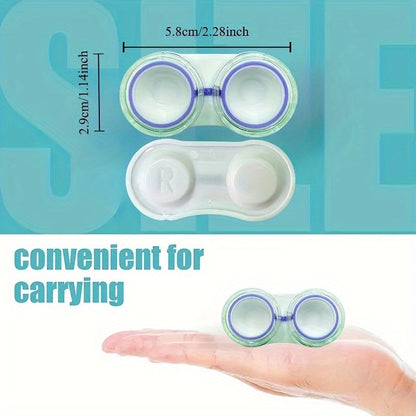 4pcs Contact Lens Care Kit: Portable Case, Easy-Use Applicator & Tweezers - Essential for On-the-Go Eye Care