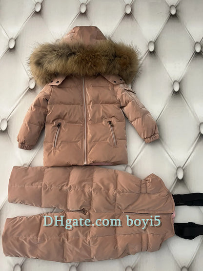 Down coat childrens jacket baby boys clothing Winter outwear keep warm puffer jackets kids fur collar hooded outerwear coats for boy girls clothes Christmas gift