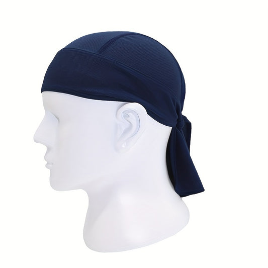 Breathable & Durable Mesh Pirate Bandana Hat - Lightweight, Stylish Vintage Hijab for Cycling, Sports & Hip Hop Fashion