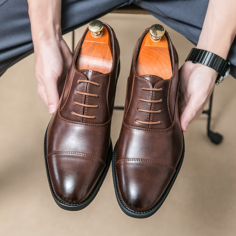 Elegant Mens Oxford Shoes - Comfortable Non-Slip Sole - Stylish Dress Footwear for Outdoor Events