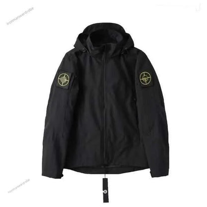 Outerwear Designer Badges Zipper Shirt Jacket Loose Style Spring Autumn Mens Top Oxford Breathable Portable High Street Stones Island Clothing Jacke JA4M