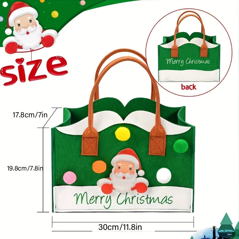 Christmas Large Capacity Handbag, Opening Christmas Gift Bag, Perfect Christmas Storage Handle Bag