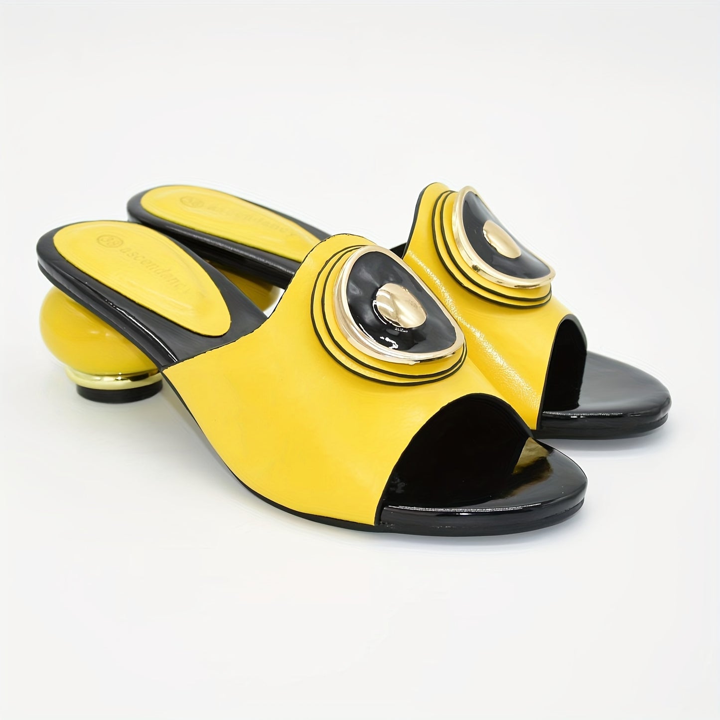 Womens Trendy Chunky Heel Sandals - Fashion Open Toe Summer Pumps - Comfortable Slip-On Design with Breathable Durability