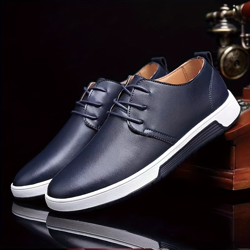 Mens Derby Shoes - Comfortable & Durable Dress Sneakers for Business & Casual - Lightweight, Breathable, Slip-Resistant - Ideal for Office, Walking, and Stylish Everyday Wear - Mens Footwear for Fashion-conscious Gentlemen