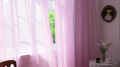 2Pcs Modern Home Window Decoration, Sheer Voile Curtains For Living Room, Kitchen Tulle Curtains (100cm/39.4in * 200cm/78.7in)