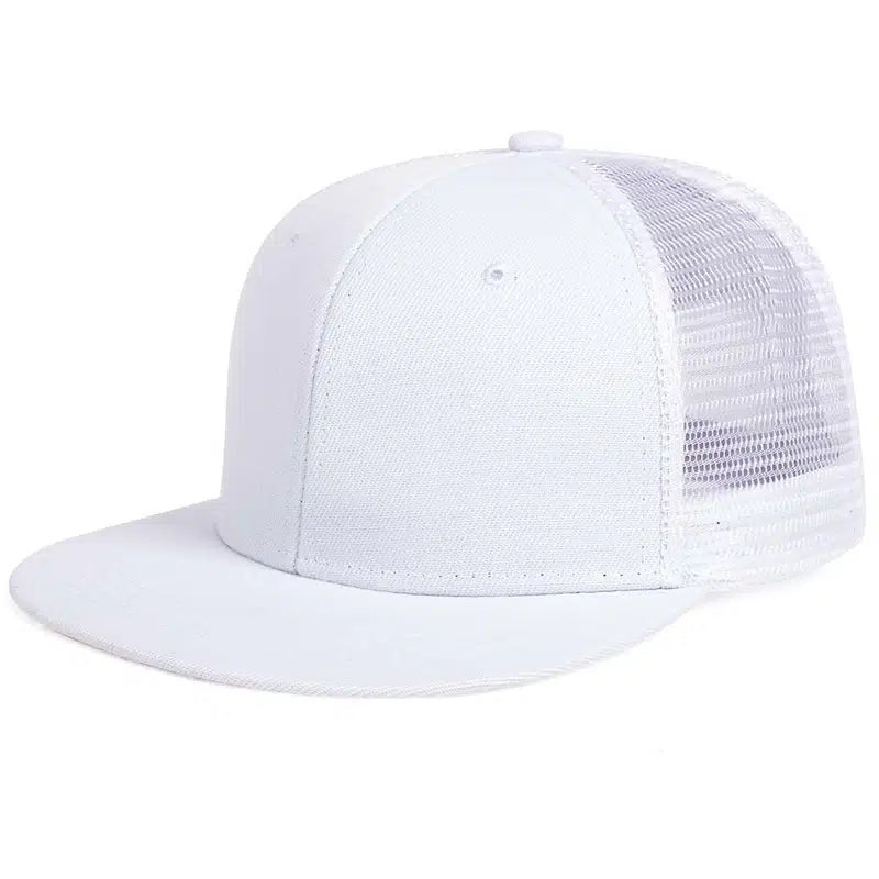 1pc Stylish Men's Flat Brim Mesh Casual Cap - Breathable, Adjustable, Lightweight, Ideal Gift for Outdoor Enthusiasts, Sports Fans, and Casual Wearers