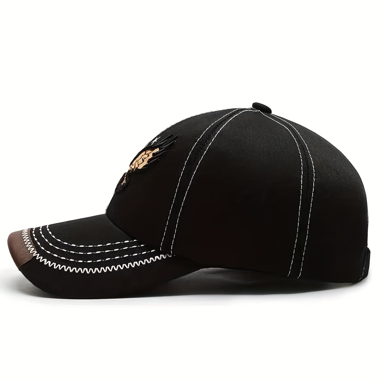 1pc Unisex Sunshade Breathable Adjustable Baseball Cap With Eagle Embroidery For Outdoor Sport, Ideal choice for Gifts