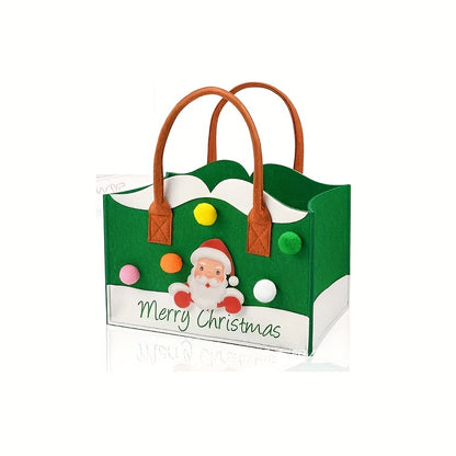 Christmas Large Capacity Handbag, Opening Christmas Gift Bag, Perfect Christmas Storage Handle Bag