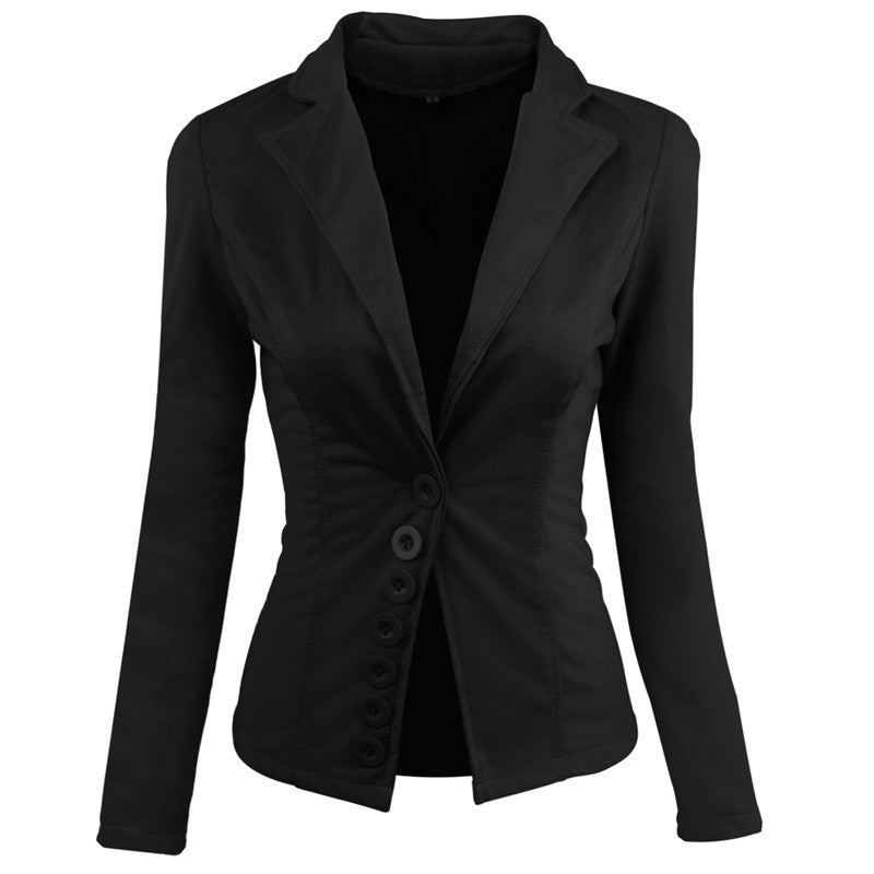 LOVECCR Hot Autumn and Winter Europe and America  Waist Long Sleeve Women's Fashion Casual Slim Short Blazer