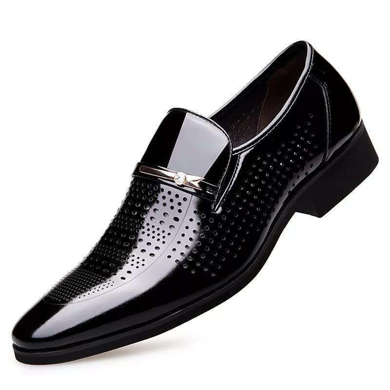 Mens Premium Leather Hollow Out Dress Shoes - Breathable & Comfortable for Business to Party - Stylish Valentines Day Gift for Him - Slip-Resistant & Perfect Special Occasions