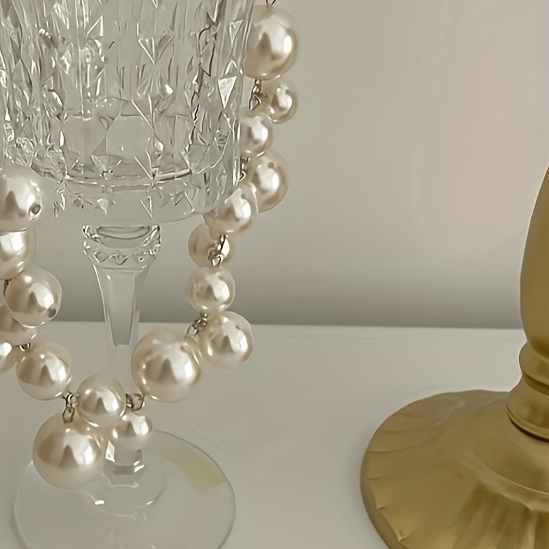 Glamorous Faux-Pearl Necklace - Dazzling Elegant Style - Simulated Pearl Evening Jewelry for Women - Perfect for Special Occasions