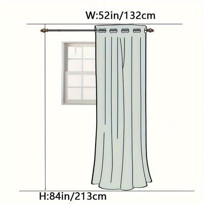 1pc, Embroidery Double Layer Curtain, Suitable For Home Decoration, Living Room Bedroom Curtain, 52X84in