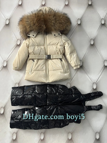 Down coat childrens jacket baby boys clothing Winter outwear keep warm puffer jackets kids fur collar hooded outerwear coats for boy girls clothes Christmas gift