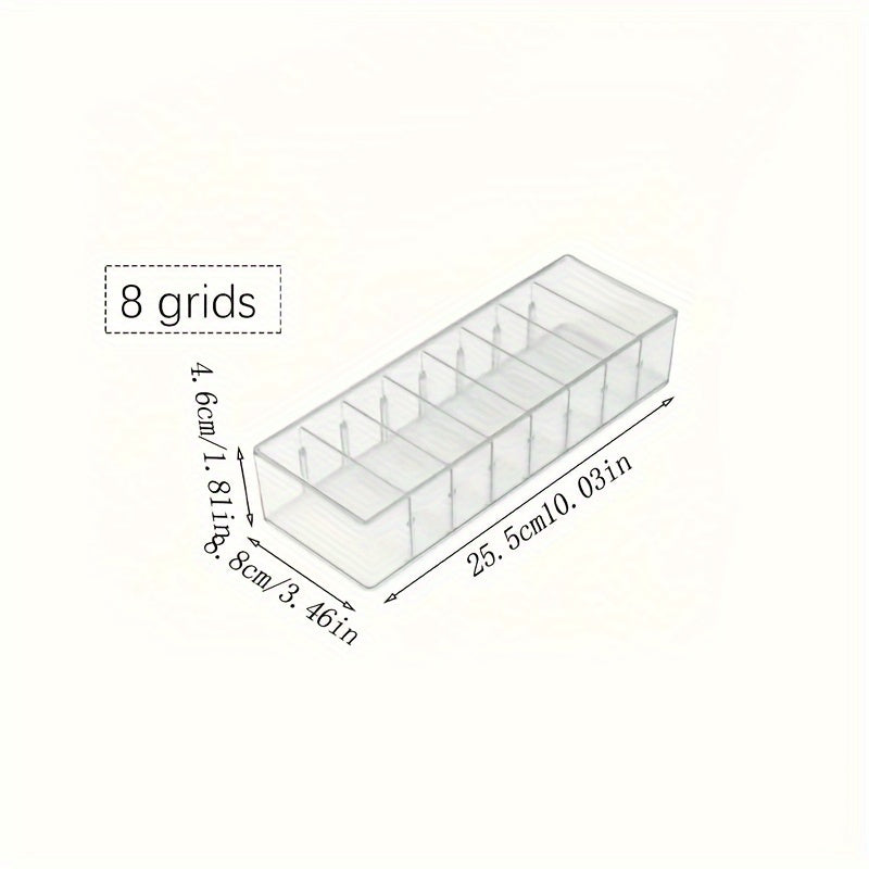 8-Grid Plastic Contact Lens Organizer Box - Countertop Lightweight Makeup Holder with Painted Finish - Waterproof Daily Disposable Lens Storage Companion without Electricity