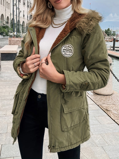 Winter Warmth Parka Coat - Long Outwear with Multiple Pockets for Women, Ideal for Cold Weather, Outdoor Activities and Daily Wear