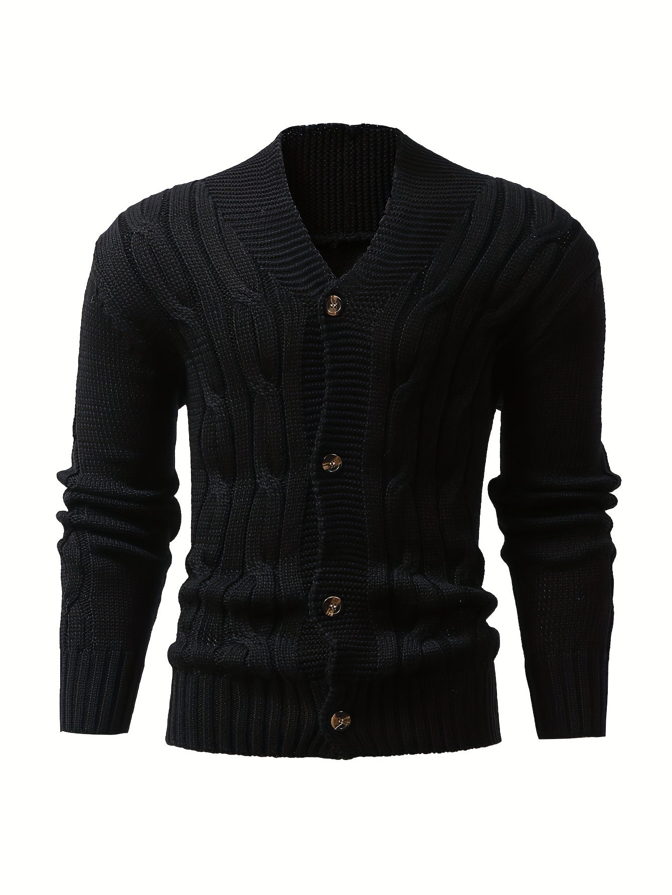 Cozy Men's Rib Knit Long Sleeve Button Up Cardigan - Soft, Chic, and Trendy Comfy Top for Autumn and Winter Outdoors Leisurewear with Relaxed Fit and Versatile Style