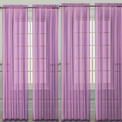 4 Pieces Thin Mesh Translucent Curtains, Living Room Bedroom Curtain, Translucent Drape Tulle Gauze Tulle Curtain Bedroom Living Room Dining Room Curtain