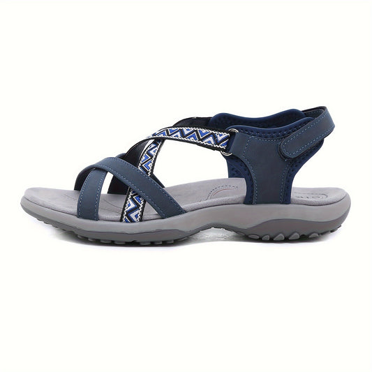 Comfortable Hiking Sandals for Women - Adjustable Straps, Arch Support, Breathable, Water-Friendly, Beach-Ready Sandals with Hook Closure for Outdoor Activities