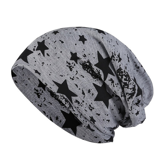 Comfy Cotton Beanie - Stretchable & Breathable Unisex Cap with Chic Geometric Pattern, Ideal for Sports & Gifts