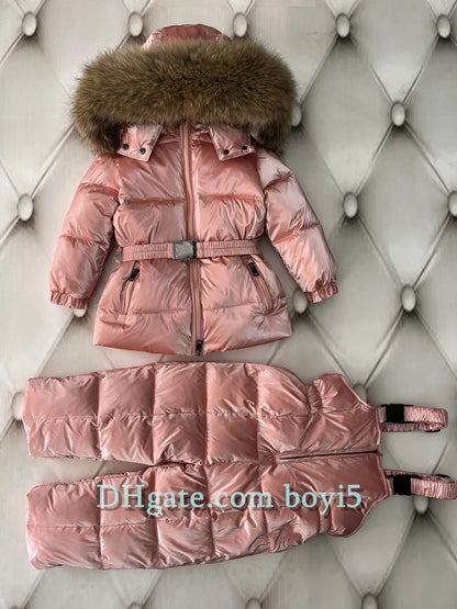 Down coat childrens jacket baby boys clothing Winter outwear keep warm puffer jackets kids fur collar hooded outerwear coats for boy girls clothes Christmas gift