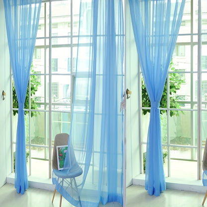 4Pcs Solid Color Wedding Glass Screen Transparent Window Screen Color Finished Curtain 40.16*78.74inch