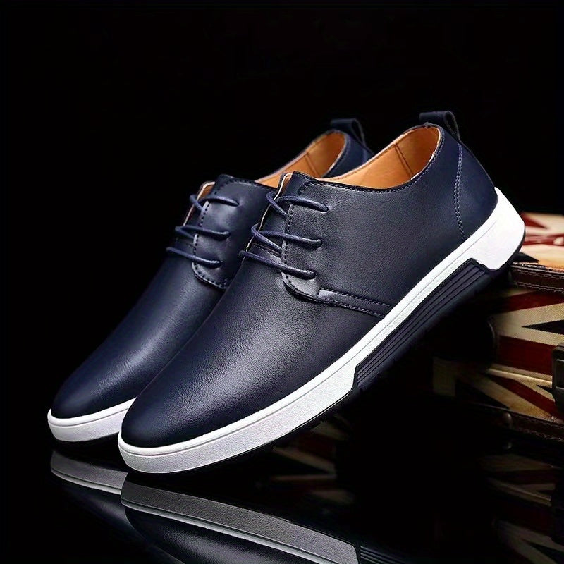 Mens Derby Shoes - Comfortable & Durable Dress Sneakers for Business & Casual - Lightweight, Breathable, Slip-Resistant - Ideal for Office, Walking, and Stylish Everyday Wear - Mens Footwear for Fashion-conscious Gentlemen