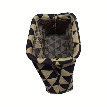 Rhombus Pattern Clutch Bag, Elegant Women Banquet Purse, Fashion Evening Handbag Makeup Bag