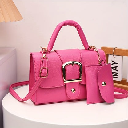 Trendy Solid Color Mini Crossbody Bag - Stylish Shoulder Bag for Women - Compact & Versatile Purse for Casual Daily Wear