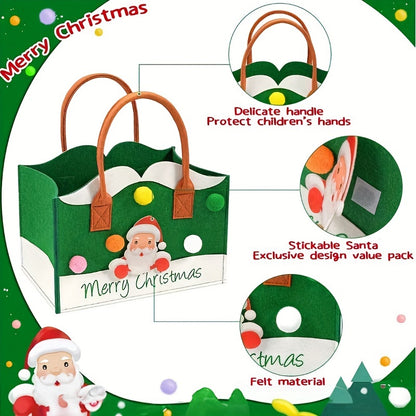 Christmas Large Capacity Handbag, Opening Christmas Gift Bag, Perfect Christmas Storage Handle Bag