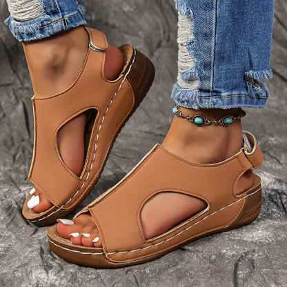 Chic Comfy Wedge Sandals for Women - All-Day Comfort Ankle Strap, Casual Open Toe with Platform Heel, Versatile Summer Footwear