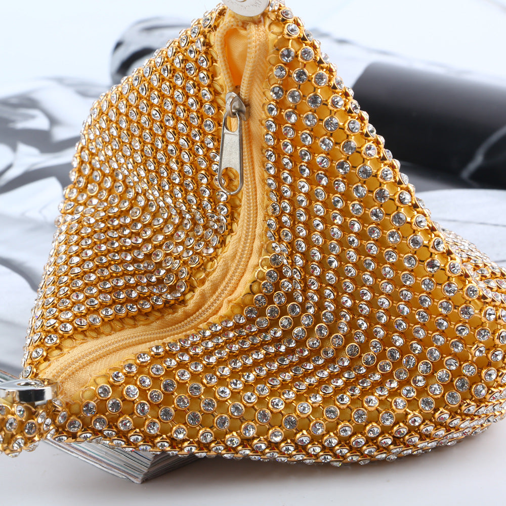 loveccr Rhinestone Evening Bag Cross-Border Handmade Mines Evening Bag Wholesale Hand Holding Clutch Banquet Bags One Piece Dropshipping